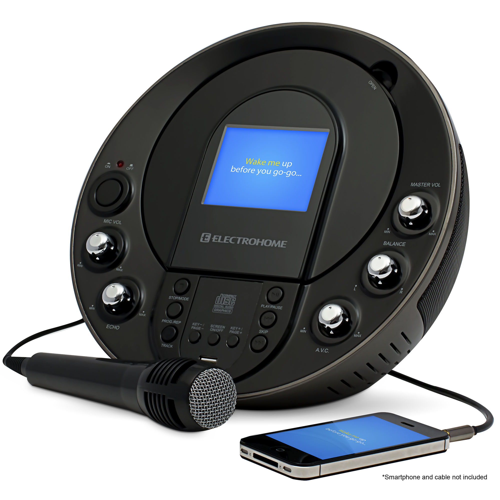 Electrohome Karaoke Machine Portable Speaker System CD+G/MP3+G Player